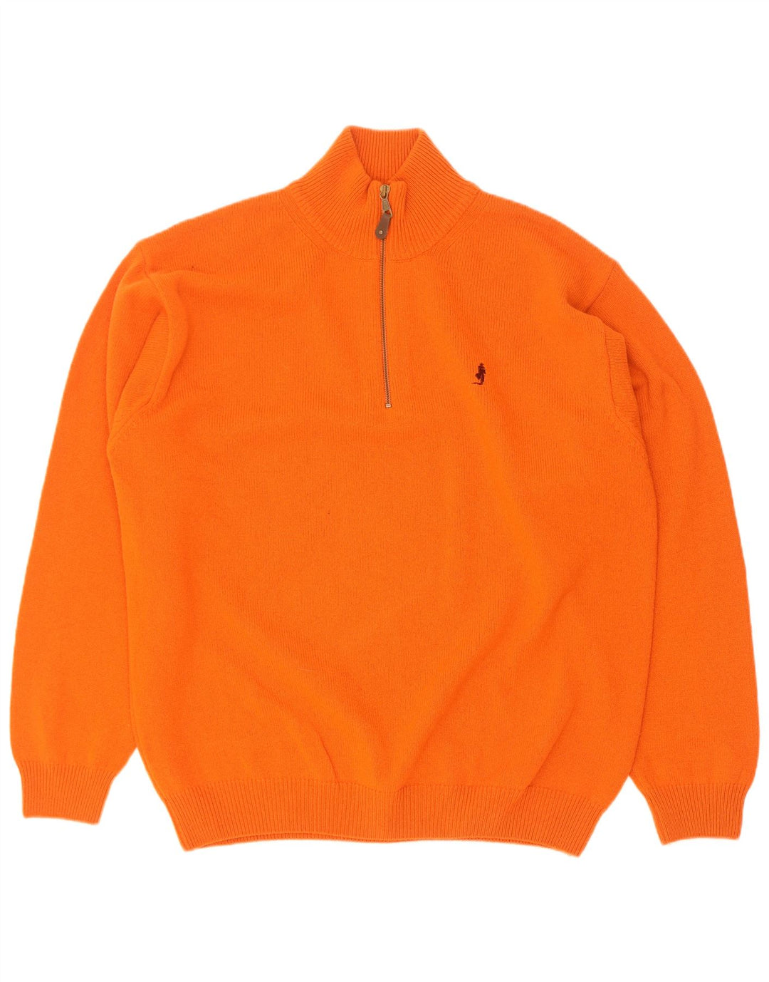 Marlboro Classics Herre Zip Neck Jumper Sweater 2XL Orange Uld