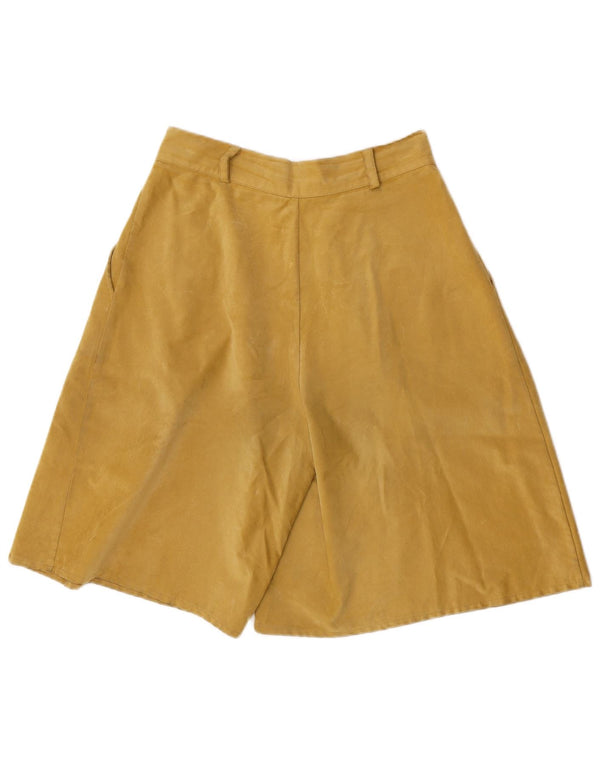 Vintage kvinders højtaljede afslappede shorts store W30 gul polyester