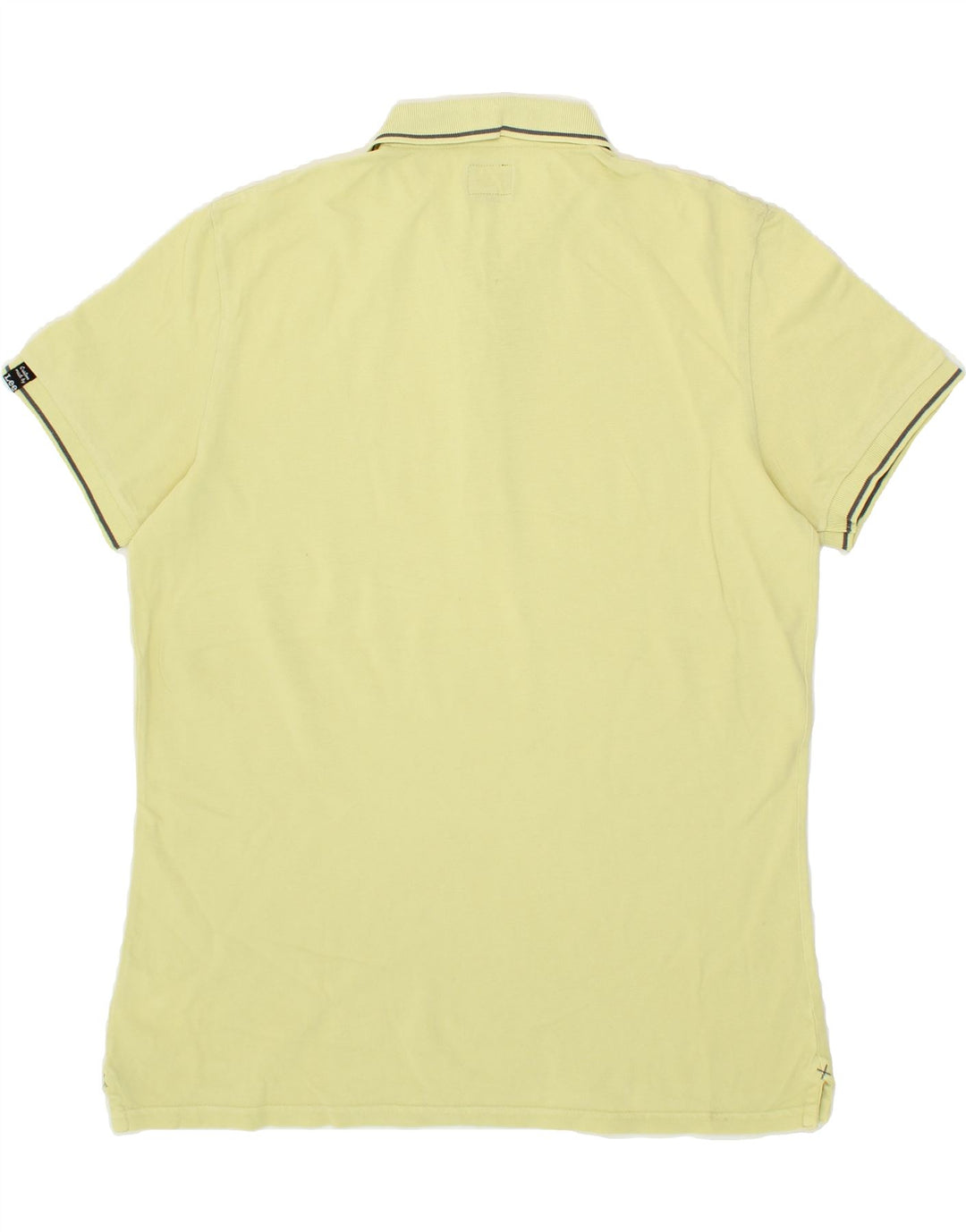 LEE Mens Polo Shirt Medium Yellow Cotton Vintage Lee and Second-Hand Lee from Messina Hembry 