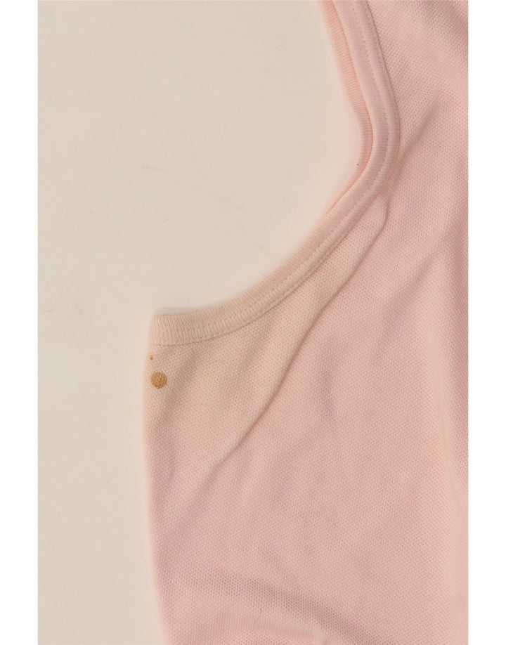 Lacoste Womens Crop Vest Top Størrelse 44 Large Pink Bomuld