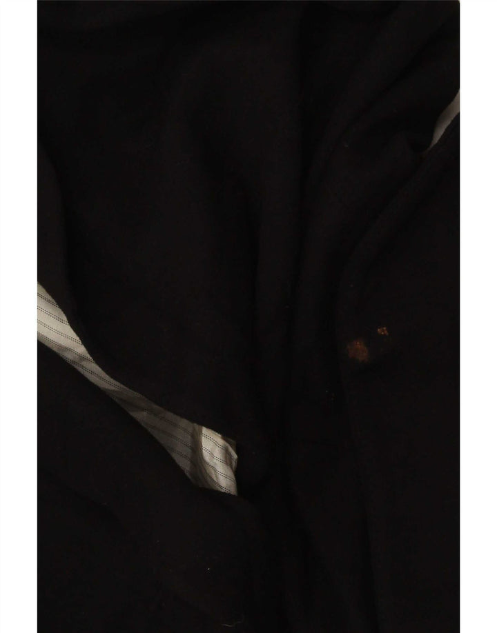 Zara Dame 1 Knap Blazer Jacket UK 6 XS Sort Viscose