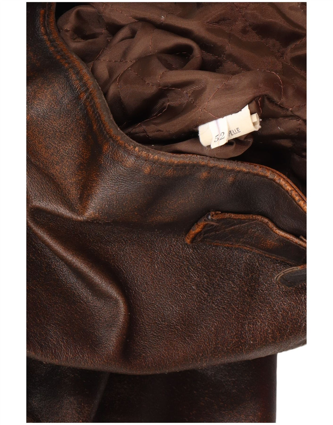 ALAN GORDON Herre læderjakke IT 52 XL Brunt læder