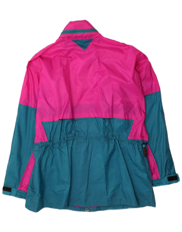 SALEWA Herre Windbreaker Jacket UK 42 XL Pink Colourblock Polyamid
