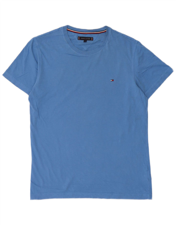 Tommy Hilfiger Herre T-shirt Top Medium Blue Bomuld
