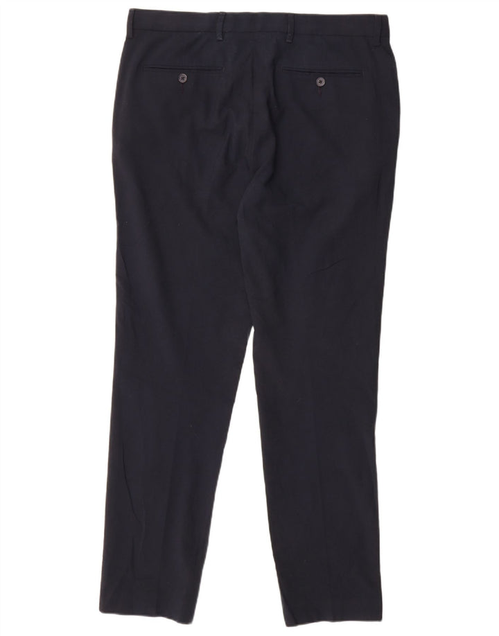 Marks & Spencer Herre Slim Fit Suit Bukser W34 L31 Marineblå polyester