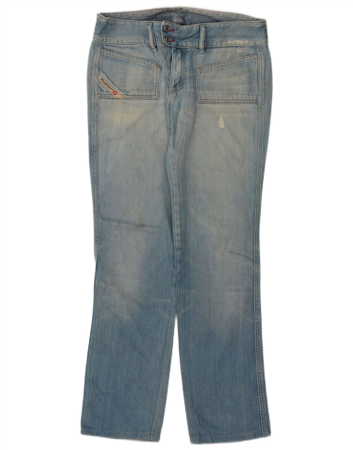 DIESEL Dame Straight Jeans W31 L31 Blå Bomuld