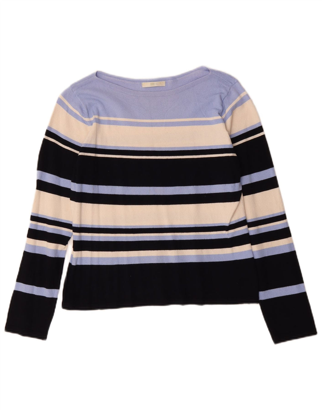 Marks & Spencer Dame Boat Neck Jumper Sweater UK 14 Medium Flerfarvet