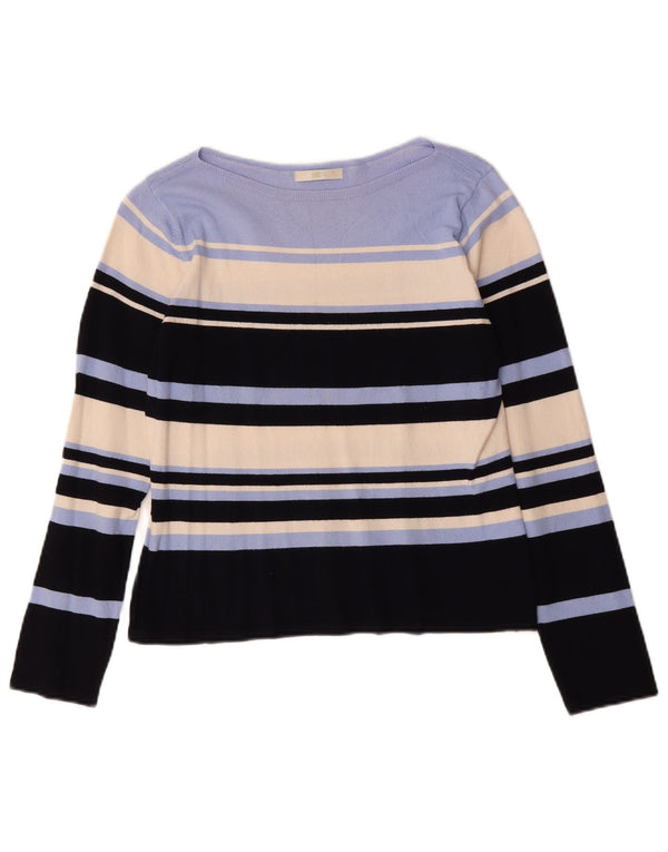 Marks & Spencer Dame Boat Neck Jumper Sweater UK 14 Medium Flerfarvet