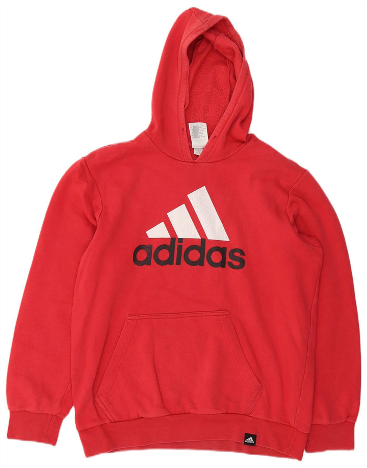 ADIDAS Grafisk hættetrøje til mænd Medium rød bomuld