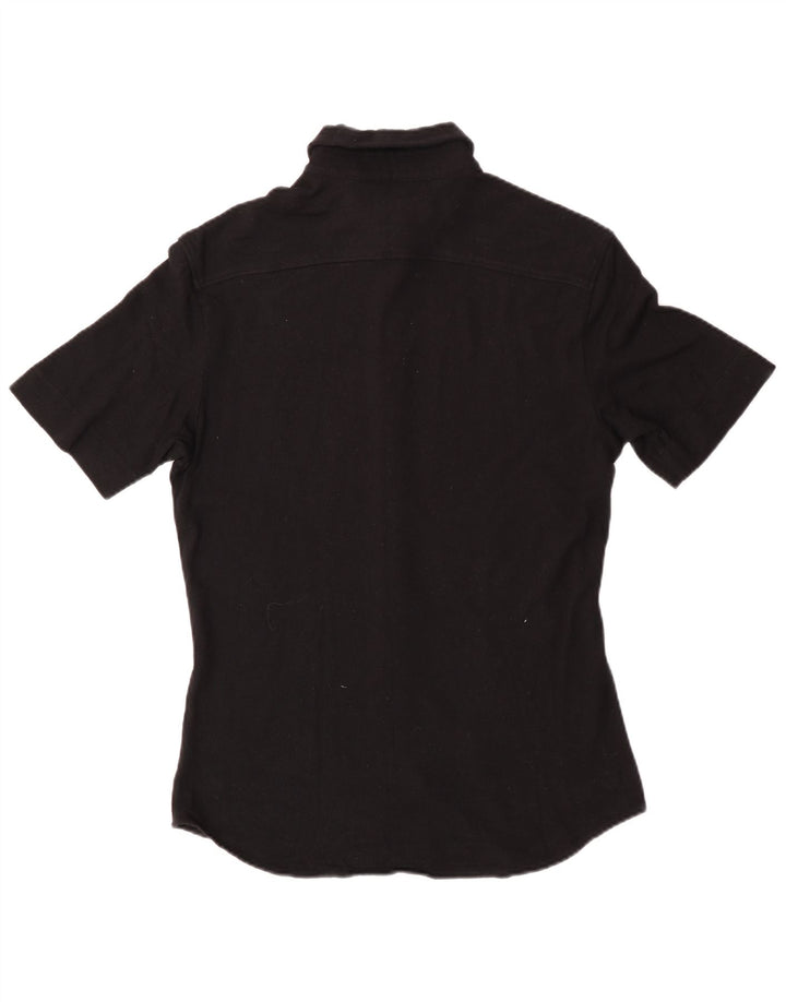 Versace kortærmet skjorte til kvinder UK 14 Large Black