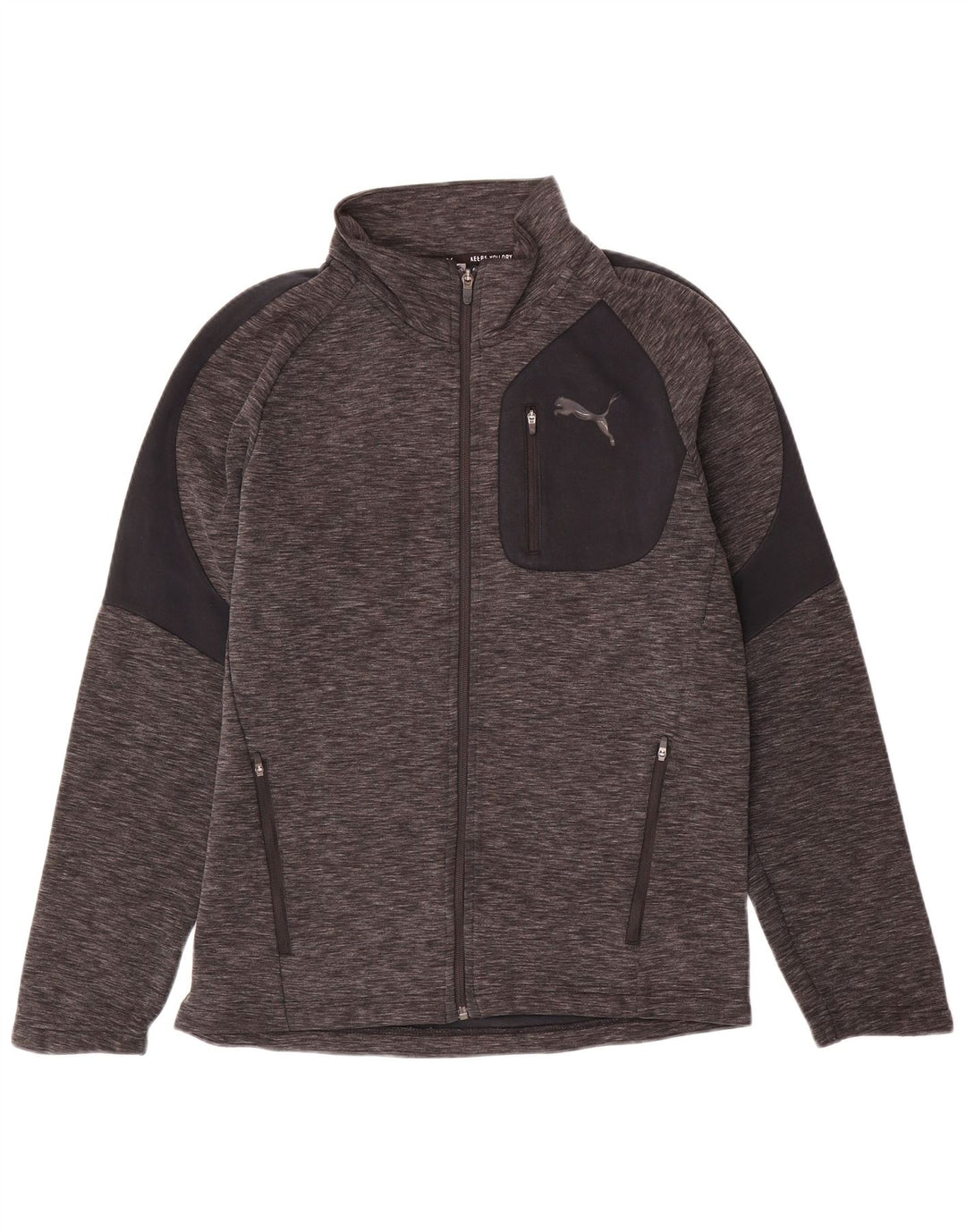 PUMA Træningsdragt til mænd Topjakke Medium Grå Colourblock Bomuld