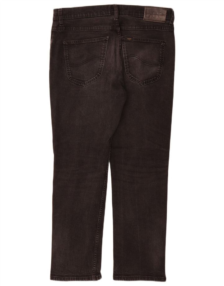 Lee Mens Brooklyn Straight Jeans W34 L30 Sort Bomuld