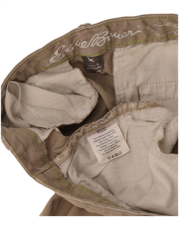 Eddie Bauer Kvinde Kæreste Slim Chino Bukser US 6 Medium Beige Bomuld
