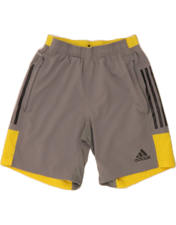 ADIDAS Womens Climacool Sport Shorts Small  Grey Colourblock Polyester Vintage Adidas and Second-Hand Adidas from Messina Hembry 