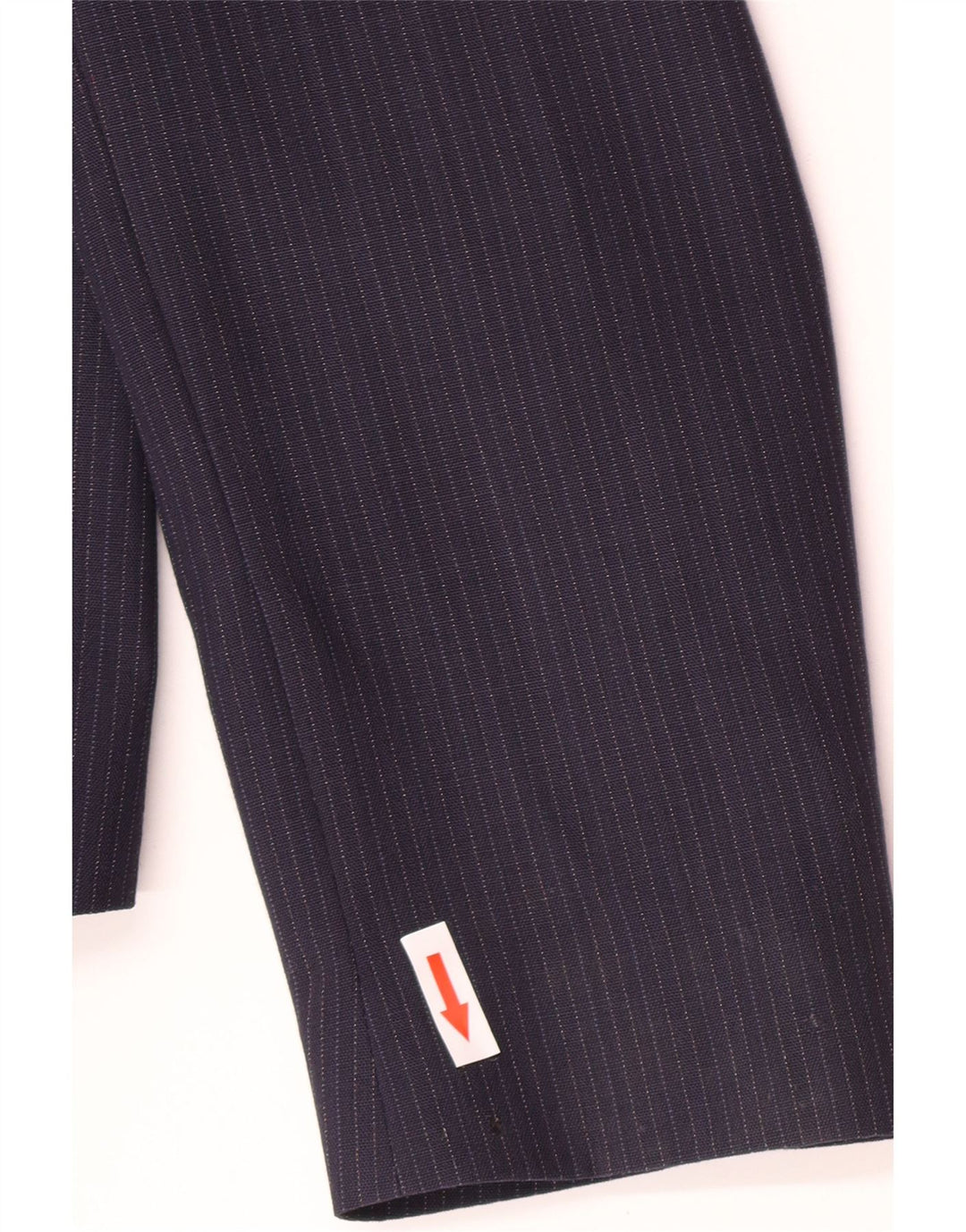 Vintage Dame 1 Knap Blazer Jacket IT 46 Large Navy Blue Nålestribe