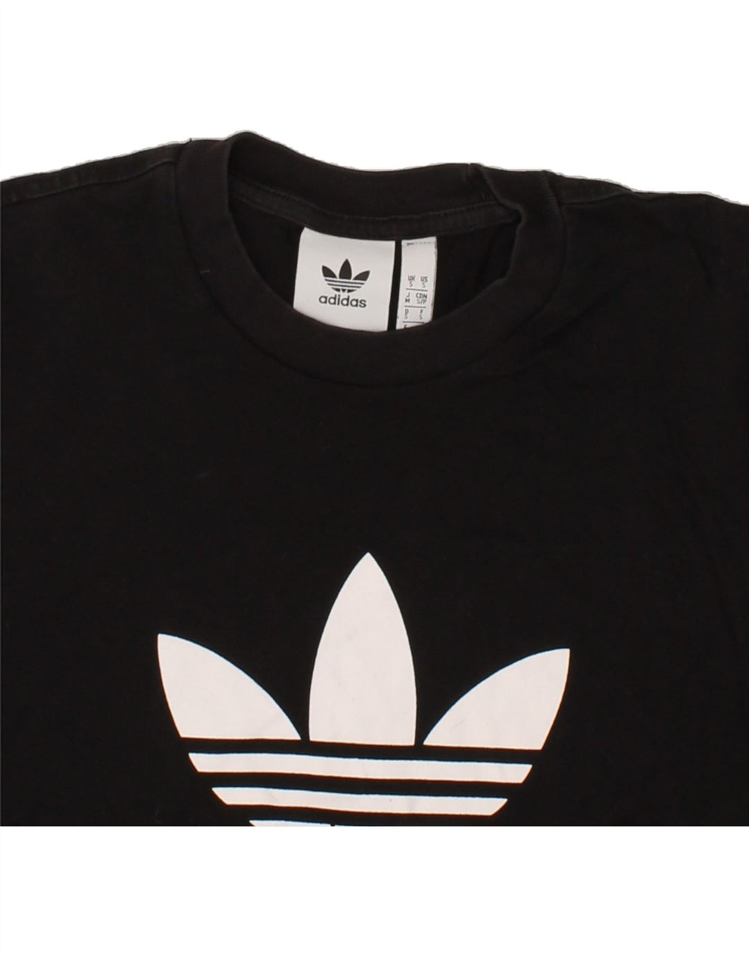 ADIDAS Mens Graphic T-Shirt Top Small Black Cotton Vintage Adidas and Second-Hand Adidas from Messina Hembry 