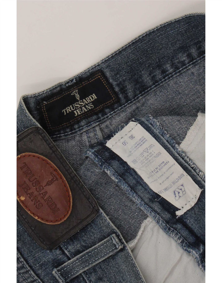Trussardi herre tilspidsede jeans W36 L34 blå bomuld