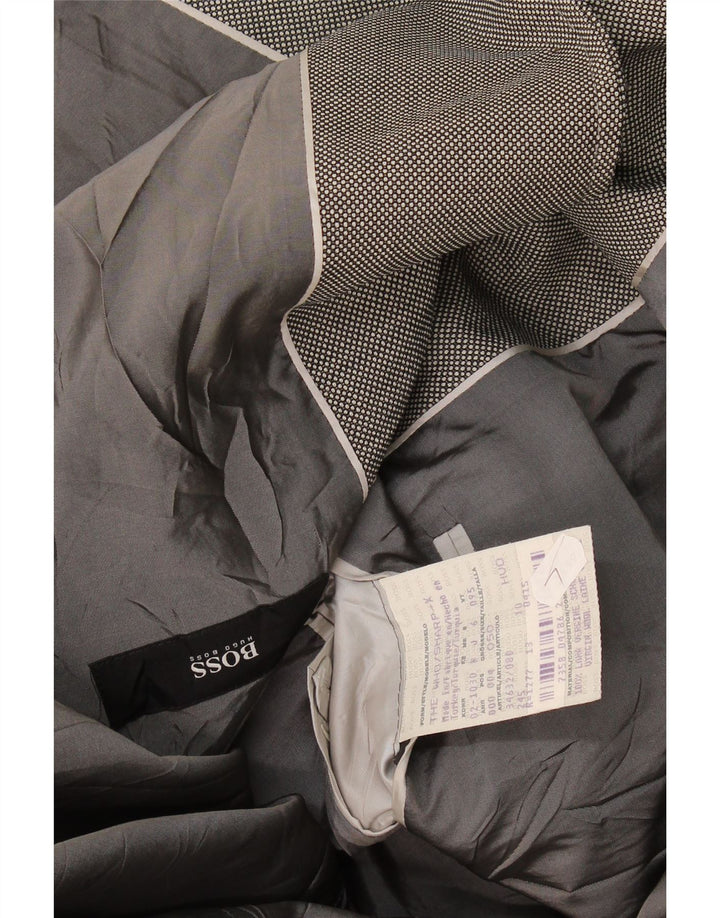 Hugo Boss Herre 3-knaps blazerjakke EU 50 Large Grå Uld