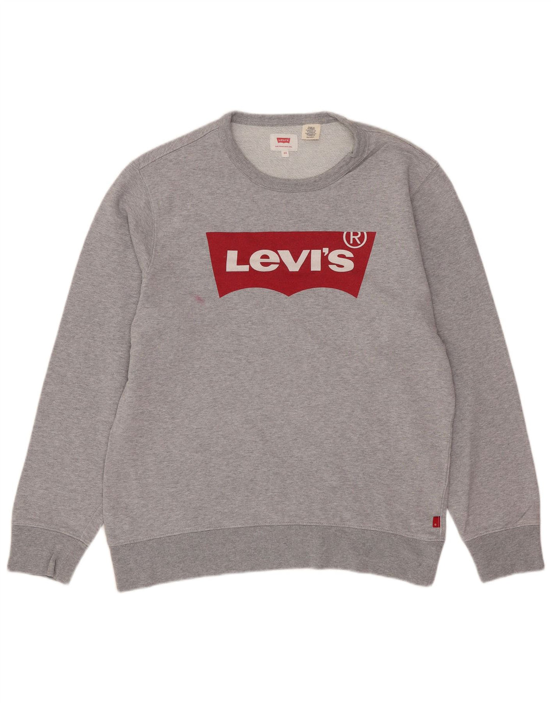 Levi's Grafisk Sweatshirt-trøje til mænd XS Grå Flecked Bomuld