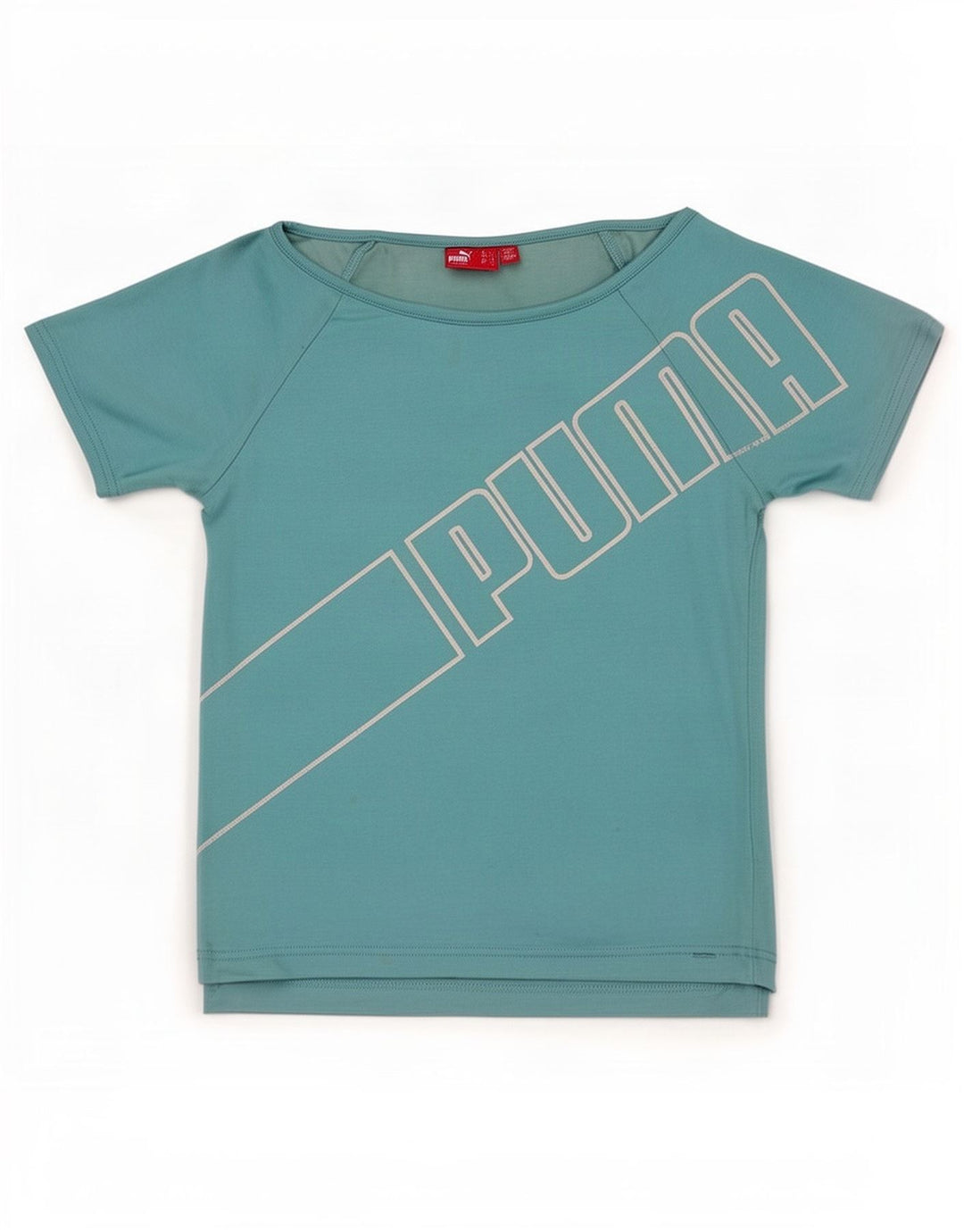 Puma Grafisk T-Shirt Top til kvinder DK 14 Stor Blå