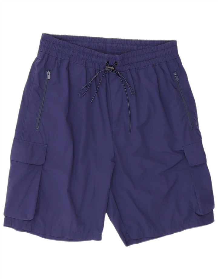 Kangol Herre Cargo Sport Shorts XL Navy Blue Nylon