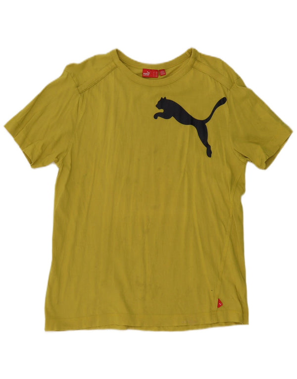 Puma Boys Grafisk T-Shirt Top 15-16 år Gul