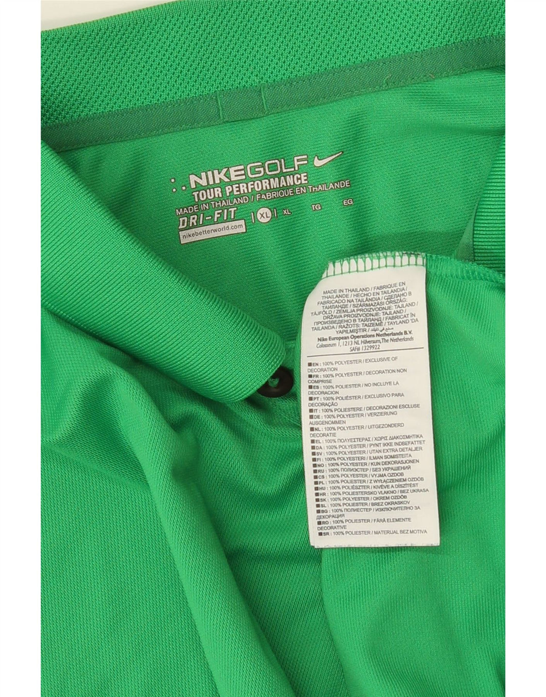 NIKE Dri Fit poloshirt til mænd XL Grøn polyester