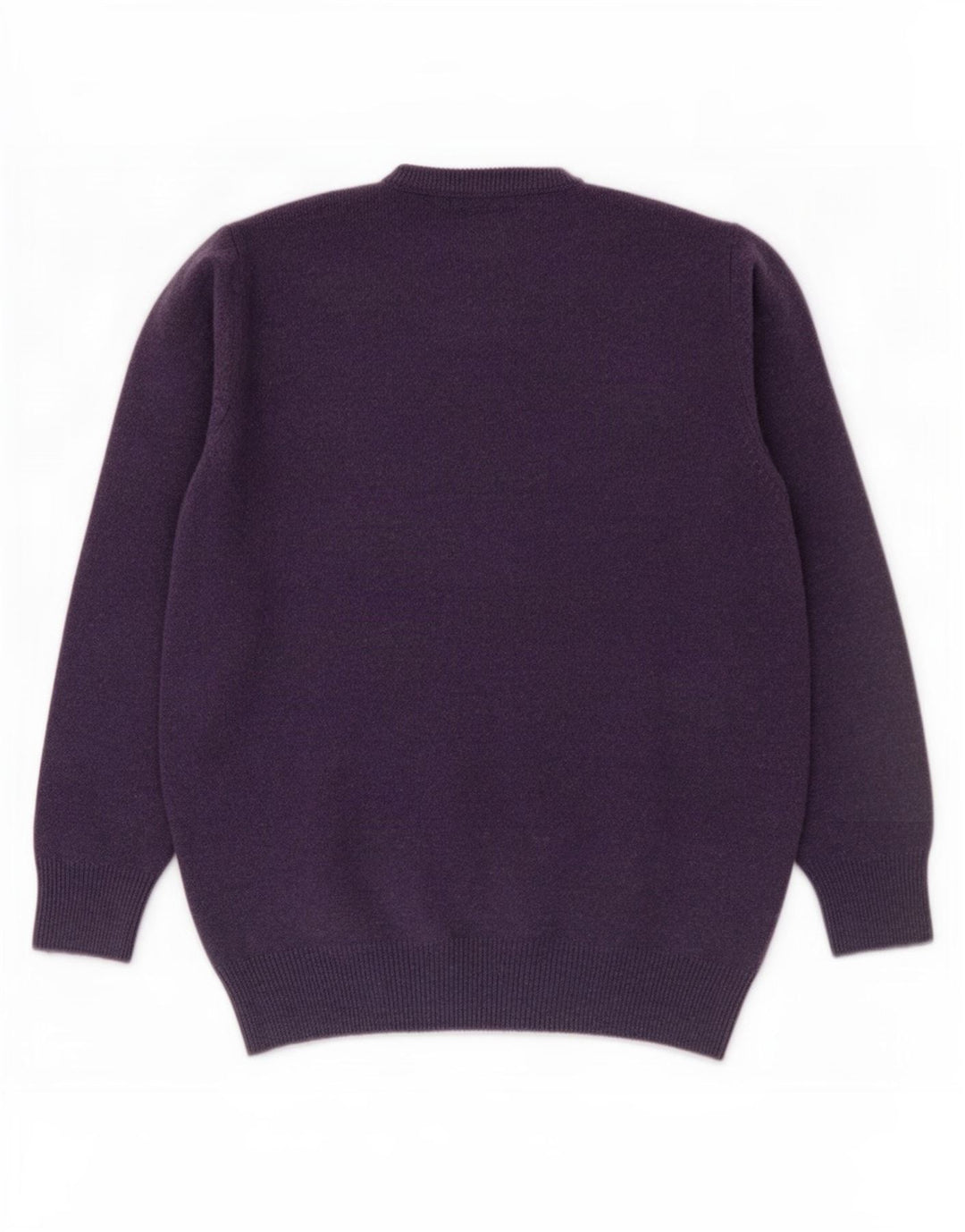 Marks & Spencer Herre sweater med rund hals, medium lilla lammeuld