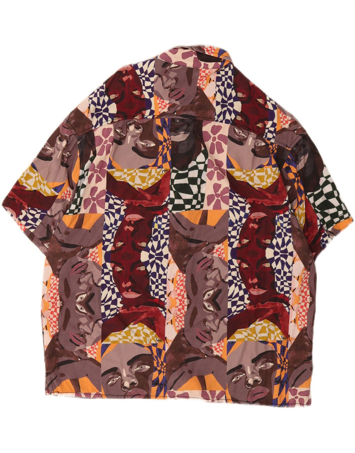 ELEMENT Mens Abstract Pattern Short Sleeve Shirt Small Multicoloured Vintage Element and Second-Hand Element from Messina Hembry 