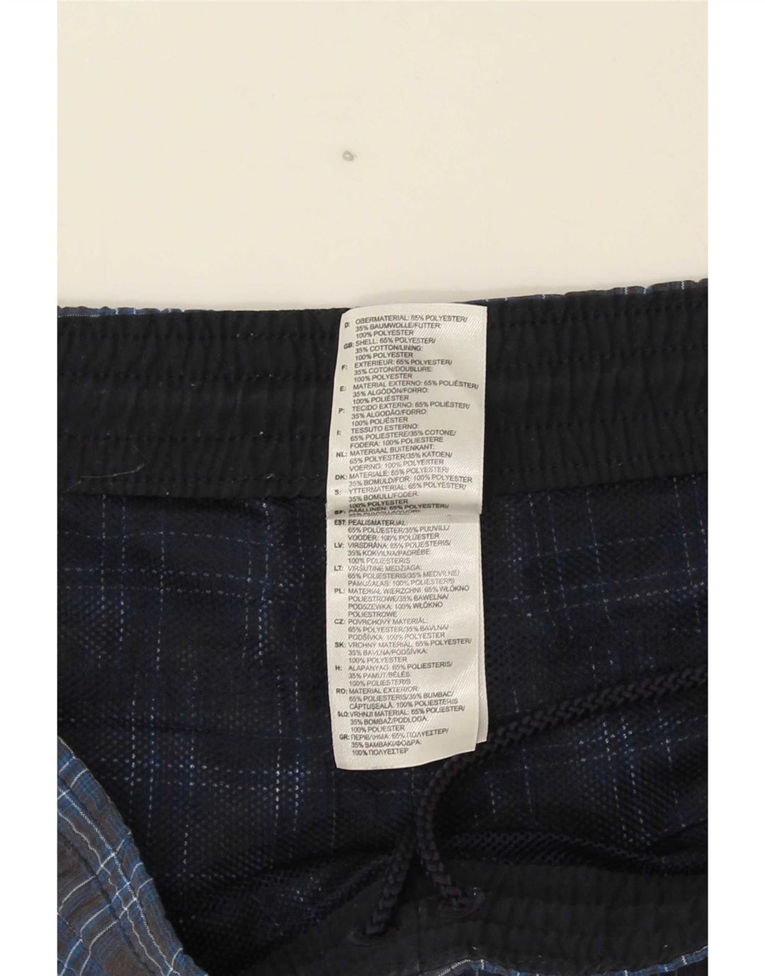 Adidas Badeshorts til mænd Små marineblå ternet polyester