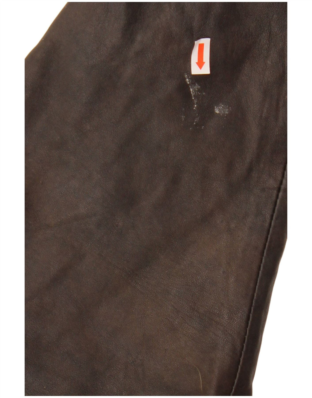 VINTAGE Læderfrakke med hætte til kvinder EU 38 medium brunt læder