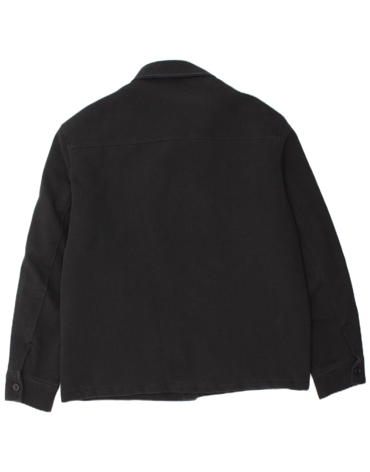 Zara Herre Bomber Jacket UK 38 Medium Sort Bomuld