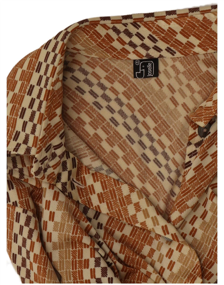 Vintage dameskjorte IT 48 XL brun stribet