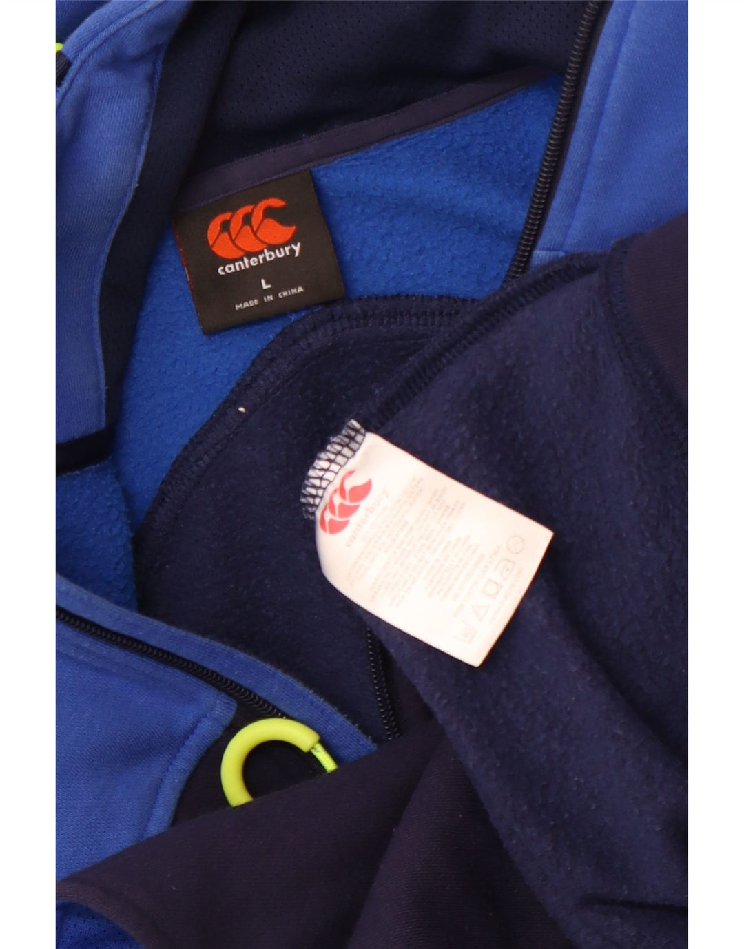 CANTERBURY Herre Leinster Rugby hættetrøje med lynlås Stor blå farveblok