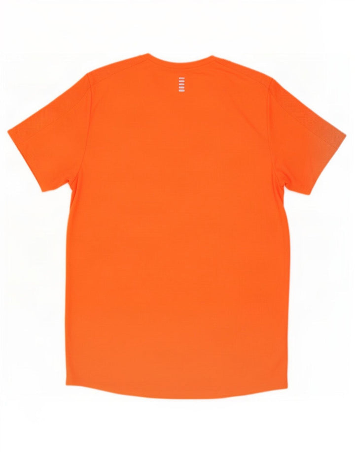 Under Armour Herre Heat Gear T-Shirt Top Medium Orange Polyester