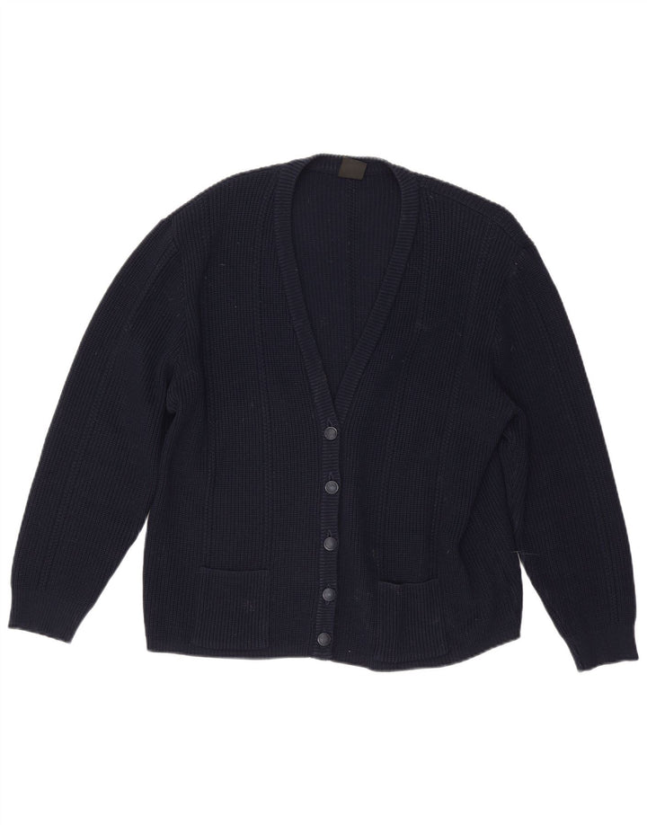 Schoeller Dame Cardigan Sweater IT 48 XL Navy Blue Polyacrylic