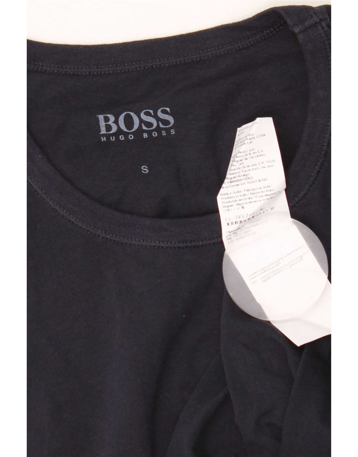Hugo Boss Herre T-shirt Top Lille marineblå bomuld