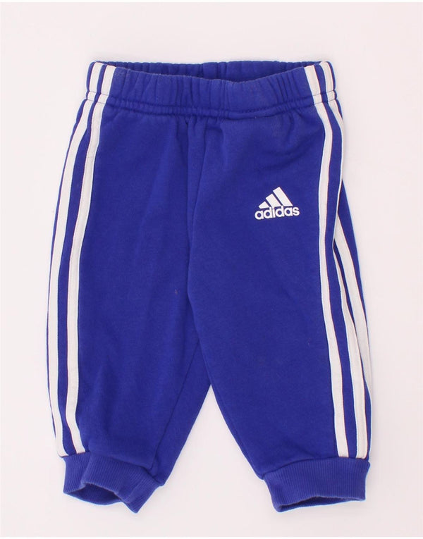 Adidas Baby Boys Joggers Træningsdragt Bukser 3-6 måneder Blå Bomuld