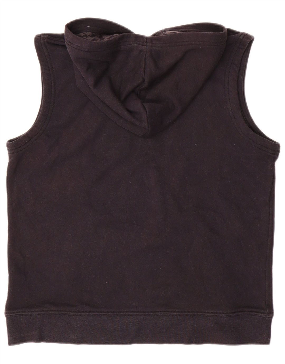 NIKE grafisk hættetrøje uden ærmer til drenge 10-11 år medium sort bomuld