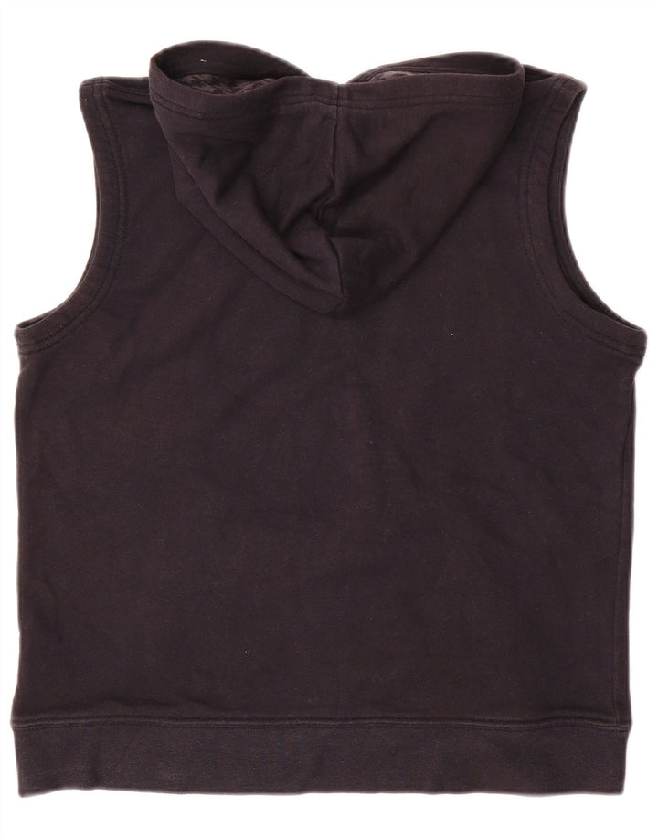 NIKE grafisk hættetrøje uden ærmer til drenge 10-11 år medium sort bomuld