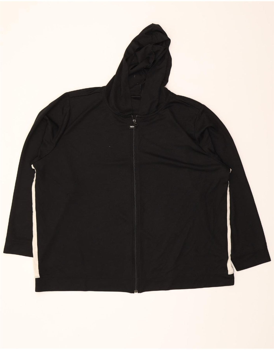 MOSSIMO Womens Oversized Zip Hoodie Sweater UK 22 3XL Black Colourblock Vintage Mossimo and Second-Hand Mossimo from Messina Hembry 