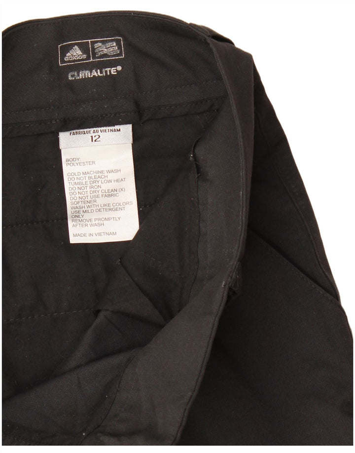 Adidas Womens Climalite Chino Shorts UK 12 Medium W32 Black Polyester