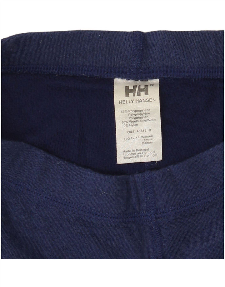 Helly Hansen Womens Leggings UK 14 Large Navy Blue Polypropylene