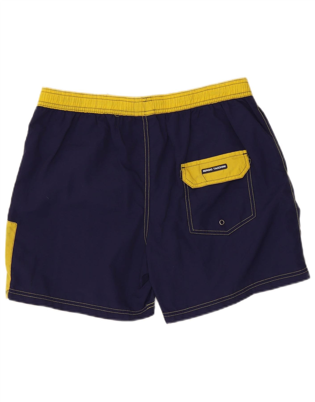 Sergio Tacchini Badeshorts til mænd XL Marineblå Colourblock Polyamid
