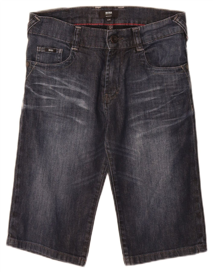 Hugo Boss Boys Denim Bermuda Shorts 11-12 år XS W24 Marineblå