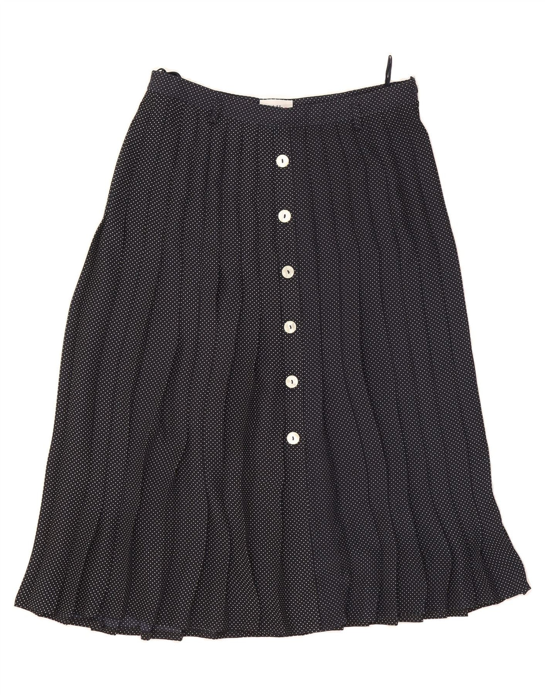 BARDEHLE Womens Pleated Skirt EU 40 Medium W32 Navy Blue Polka Dot Vintage Bardehle and Second-Hand Bardehle from Messina Hembry 