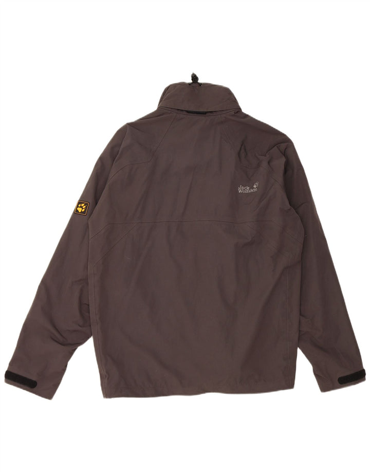 Jack Wolfskin Regnjakke til mænd UK 36/38 Medium Sort Polyamid