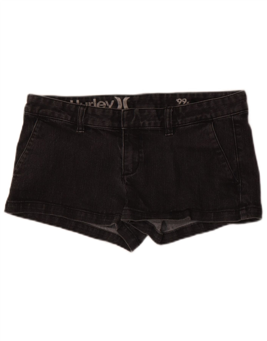 Hurley Dame denim Shorts W29 Medium Sort Bomuld