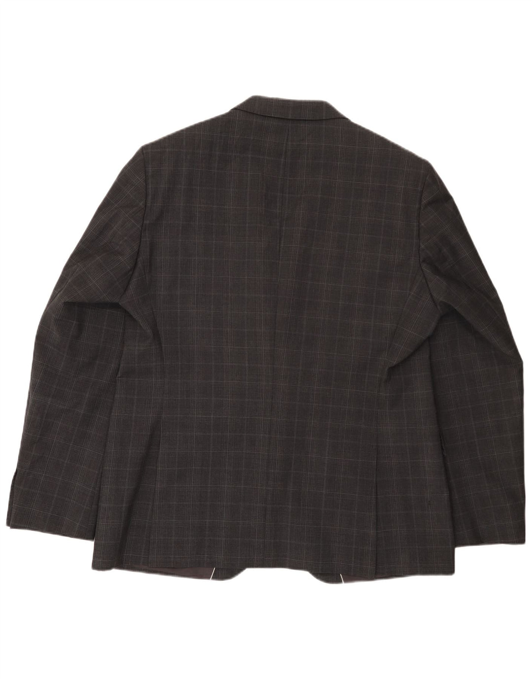 Hugo Boss Herre 2-knaps blazerjakke EU 56 3XL Grå ternet uld