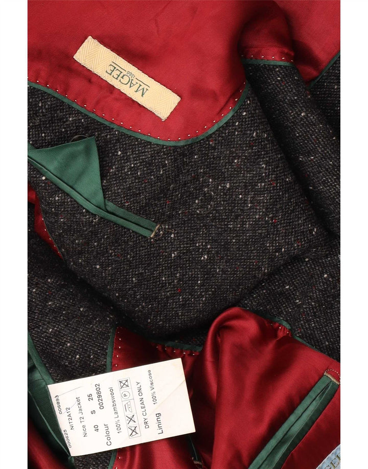 Magee Kort blazerjakke til mænd med 2 knapper Størrelse 40 Medium Grå Flecked